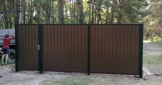 Купить распашные ворота из профнастила Похвистнево, цена от 2700 руб.